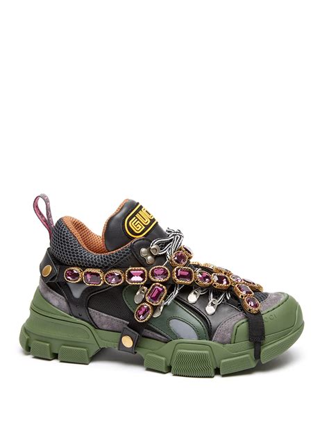 gucci flashtrek sneaker with removable crystals replica|gucci flashtrek sneakers men.